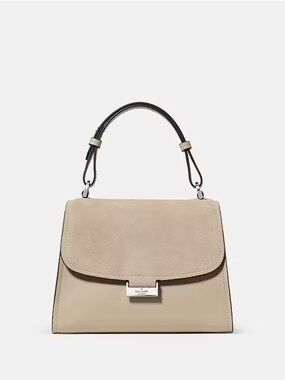 ♠️Kate Spade New York Riley Suede Small Top Handle Bag, Light Sand NWT